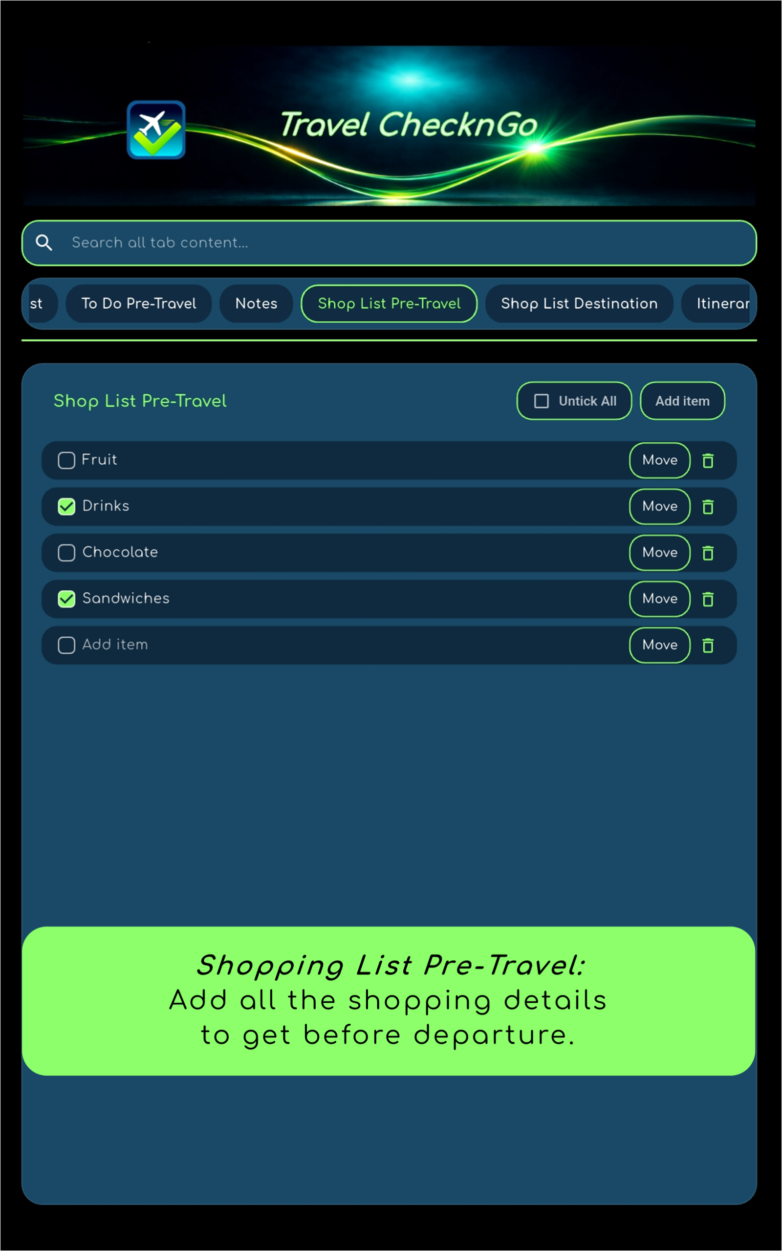 Travel ChecknGo screenshot 6